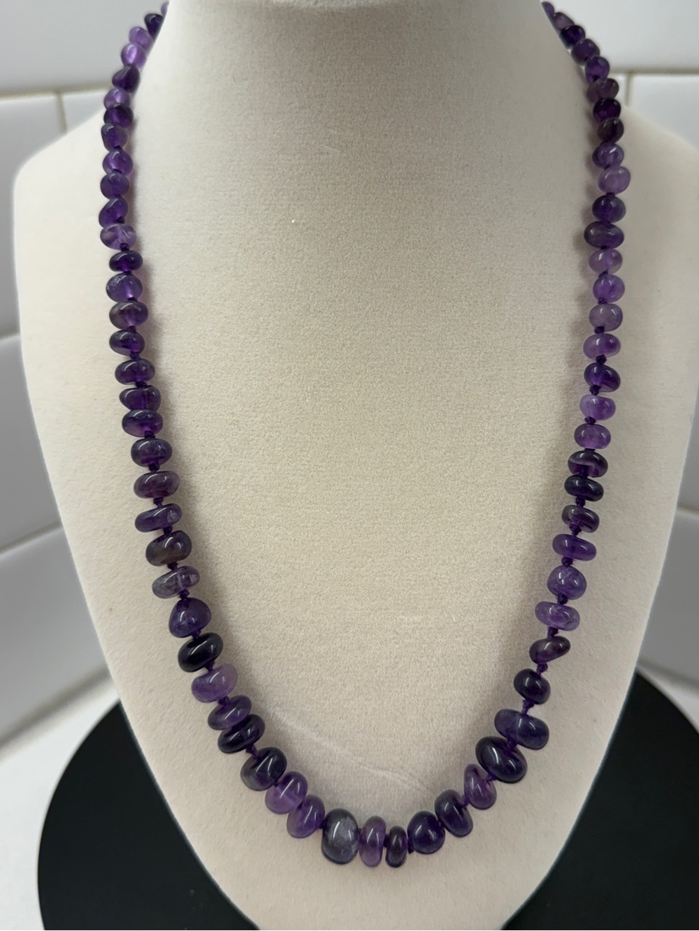 Purple Amethyst Beaded Necklace - Women Jewelry